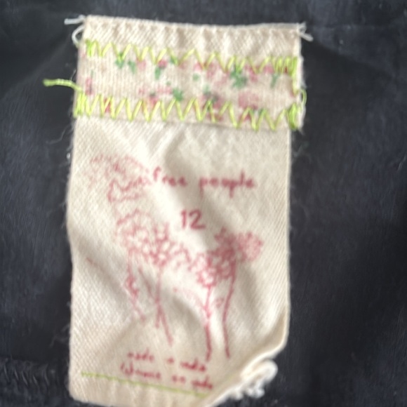 FREE PEOPLE Embroidered Black Sleeveless Dress Lace Flower Summer Sun Size S XS - Picture 5 of 5